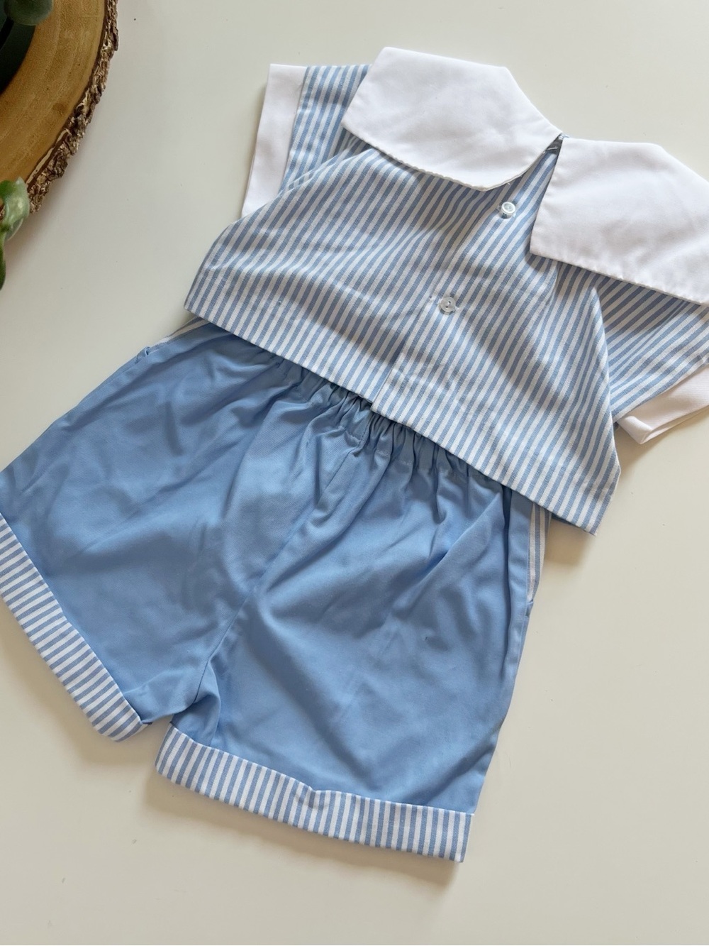 Vintage Two-Piece Blue Fish Appliqué Sailor Set | Size 2 - Picture 5 of 7